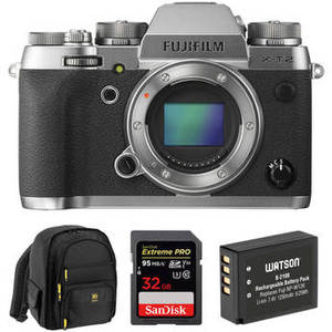 X-T2 Mirrorless Digital Camera Body with Free Accessory Kit (Graphite Silver Edition)
