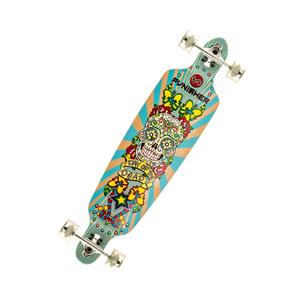 Punisher Skateboards  Day of the Dead 40-inch Drop-through Canadian Maple Longboard with Concave Deck