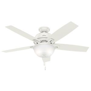 Contemporary Donegan 52" Ceiling Fan Fresh White Finish