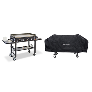 Four Burner 36" Griddle Cooking Station w/ Cover & 7pc Griddlin Kit