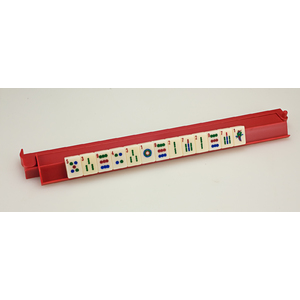 Sterling Games Plastic Rack for Mahjong Tiles - Red