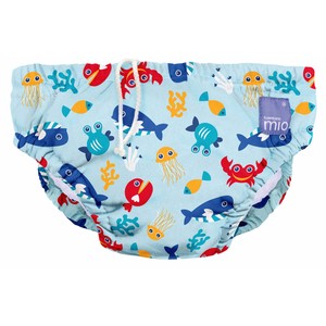 Bambino Mio Reusable Swim Diaper, Deep Sea Blue, Medium (6-12 Months)
