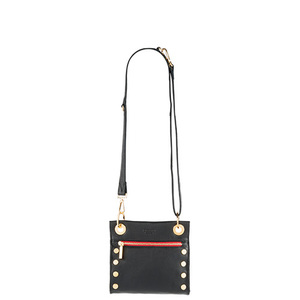 Tony Crossbody Black/Gold/Red Zip