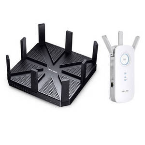 Archer C5400 Tri-Band MU-MIMO Wireless AC5400 Gigabit Router Kit with RE450 AC1750 Wi-Fi Range Extender