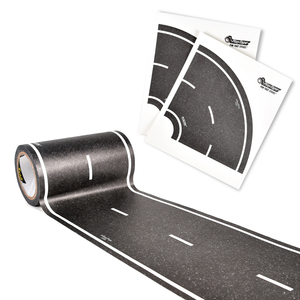 PlayTape Classic Road Series 30 ft x 4 in Black Road with 4 Tight Curves
