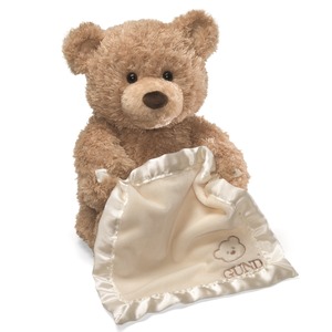 Featured animated plush: Peek a Boo Bear