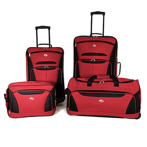 Fieldbrook II 4 Pc Luggage Set Red/Black