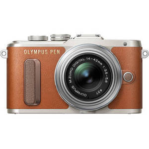 PEN E-PL8 Mirrorless Micro Four Thirds Digital Camera with 14-42mm Lens (Brown)
