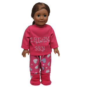 The Queen's Treasures "Dream Big" Pajamas: PJ Pants, Tee Shirt, Slippers Fits 18" American Girl® Doll Clothes & Accessories
