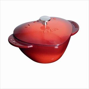 1.75 Qt. Heart Shaped Cocotte Cherry