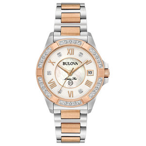 Ladies Marine Star Rose Gold & Silver-Tone Diamond Watch
