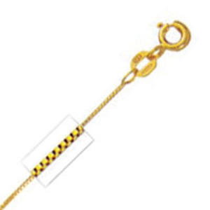 10k Yellow Gold 18&quot;  0.6 mm Box Chain Necklace - O Ring Clasp