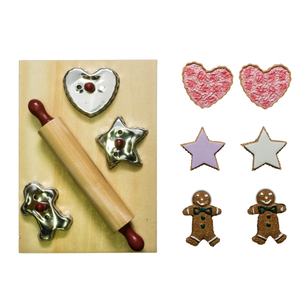 The Queen's Treasures Cookie Baking Gift Set Complete with Cookie Cutters, Rolling Pin, Breadboard & Cookies. Fits 18 Inch Doll Accessories & Food