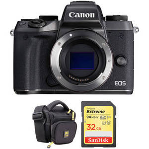 EOS M5 Mirrorless Digital Camera with Accessories Kit (Body Only)