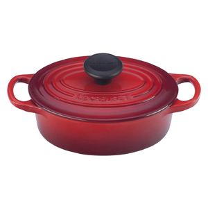 Enameled Cast Iron 1 Qt Oval French Oven Cherry