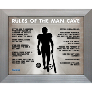 Rules of the Man Cave 11x14 Framed Print