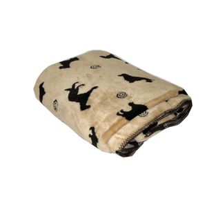 Carolina Pet Company Small Plush Embossed Tossed Dog Throw - Beige
