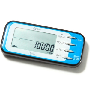 Ozeri 4x3runner Digital Pocket 3D Pedometer with Tri-Axis Technology and Dual Walking & Running Modes