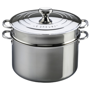 9 Qt. Stainless Steel Stockpot w/ Lid & Deep Colander Insert