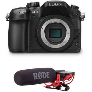 Lumix DMC-GH4 Mirrorless Micro Four Thirds Digital Camera with External Microphone Kit