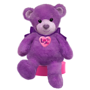 First and Main Luv Ya Purple 10 Inch Bear