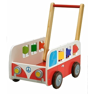 Wooden Push Car Motor Bus