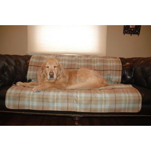 Carolina Pet Company Versatile Luxurious Throw - Blue/ Brown Plaid