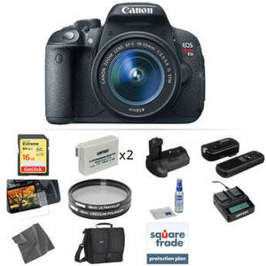 EOS Rebel T5i DSLR Camera with 18-55mm Lens Deluxe Kit