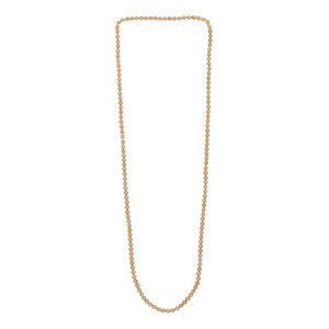 Dyed Champagne Color Genuine Freshwater Pearl Endless 36&quot; Necklace