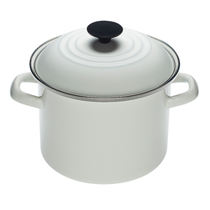 Enamel on Steel 6 Qt. Stockpot White