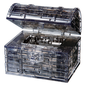 Bepuzzled 3D Crystal Puzzle - Black Treasure Chest: 52 Pcs