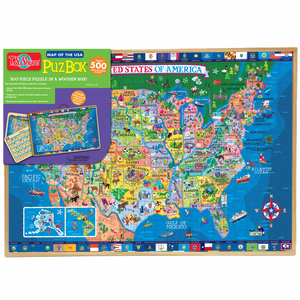 TS Shure 500 Piece United States Wooden Puzzle