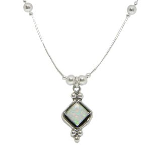 Artisan Handicrafts Elegant White Opal Pendant