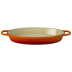 2.25qt Signature Cast Iron Oval Baker Flame