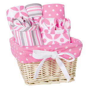 Trend Lab Lily 7 Piece Feeding Basket Gift Set