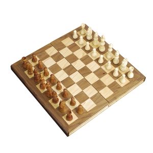 Sterling Games 12&quot; WOODEN FOLDING CHESS with Magnetic Closure