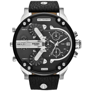 Diesel Mr. Daddy 2.0 Men's Black Leather Chronograph Watch