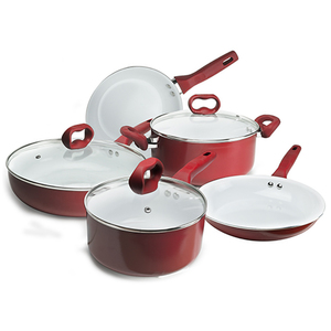 Bliss 8pc Cookware Set Candy Apple Red