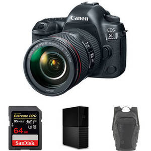 EOS 5D Mark IV DSLR with 24-105mm f/4 II Lens and Storage Kit