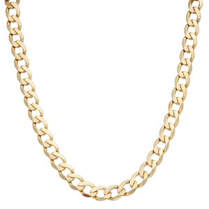 Gold over Sterling Silver 250 Gauge Curb Link Chain, 20 Inches