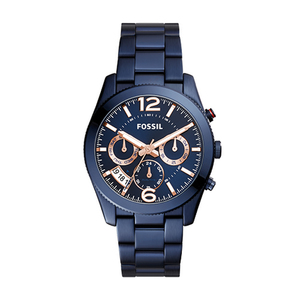 Ladies Perfect Boyfriend Navy Stainless Steel Watch Navy Dial