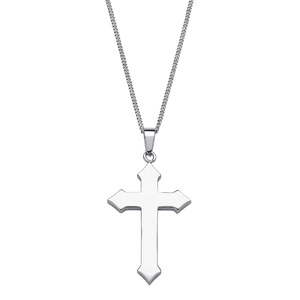 Stainless Steel Polished Cross Necklace