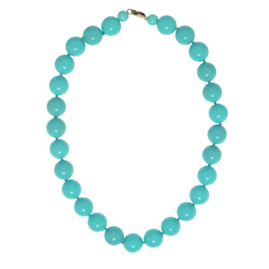 Lita Turquoise Color Shell Necklace,17&quot;-