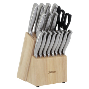 18pc Stainless Steel Cutlery Set w/ Knife Block