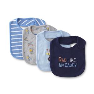 Little Wonders Infant Boys' 4-Pack Bibs - Rad Like My Daddy