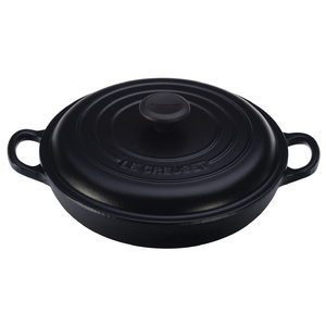 Enamaled Cast Iron 1.5 Qt Braiser Matte Black
