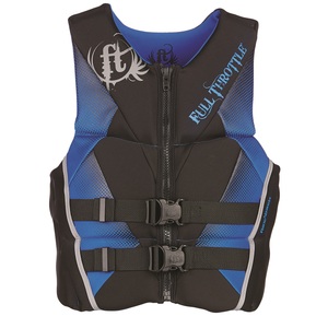 Full Throttle Men's Hinged Rapid-Dry Flex-Back Vest Blue-2XL