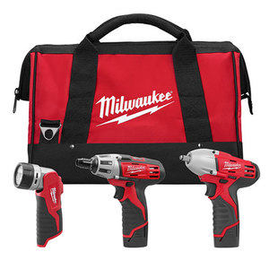 M12 Hex Screwdriver Impact Wrench & Work Light Combo Kit