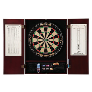 Viper Metropolitan Mahogany Steel Tip Dartboard Cabinet