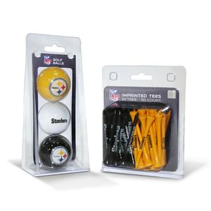 Team Golf Pittsburgh Steelers NFL Golf Ball and Tee Set